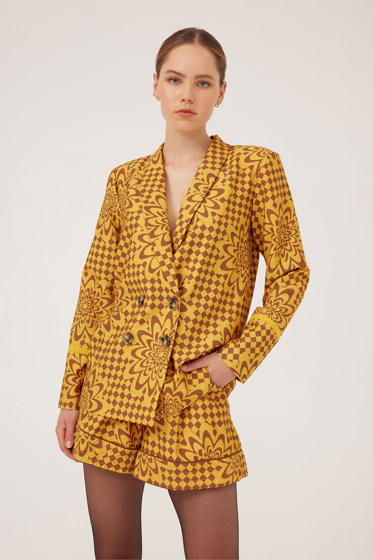 Keepsake - Audrey Blazer - Floral Check