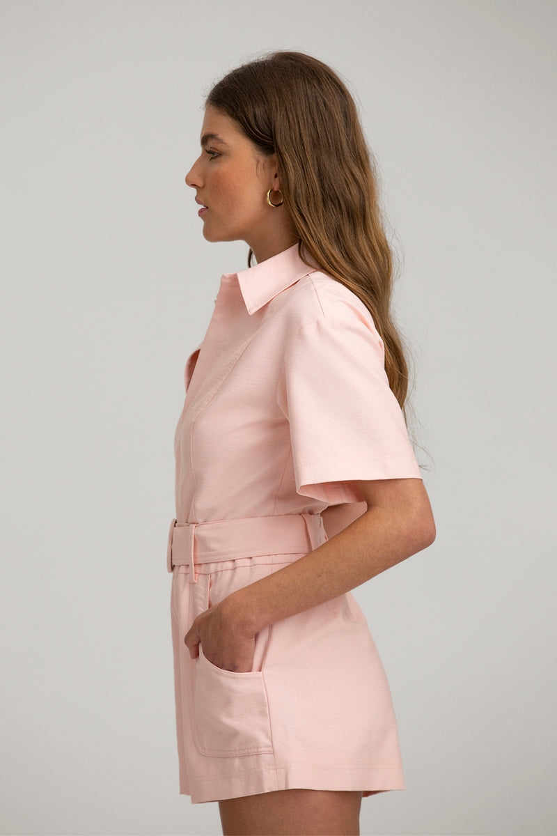 Finders - Carlotta Playsuit - Baby Pink