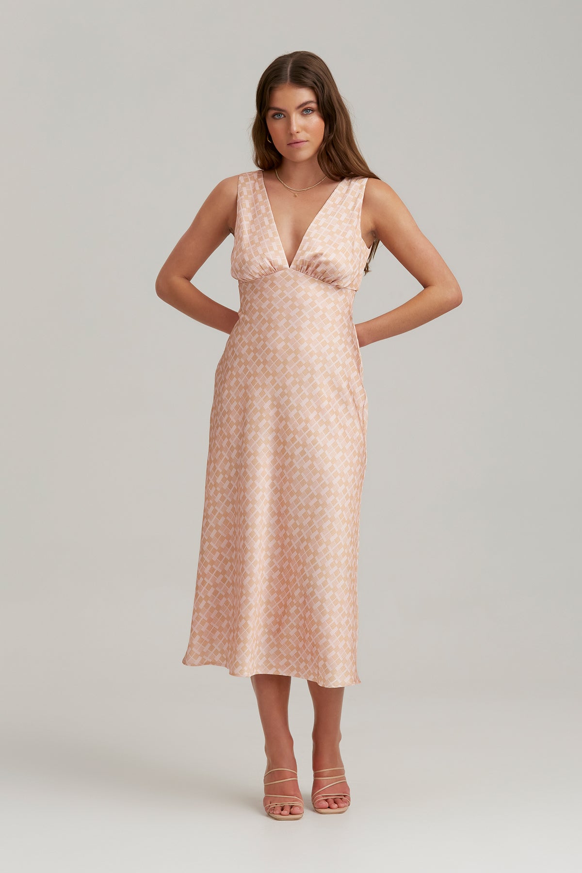 Finders - Luella Midi Dress - Blush Tile