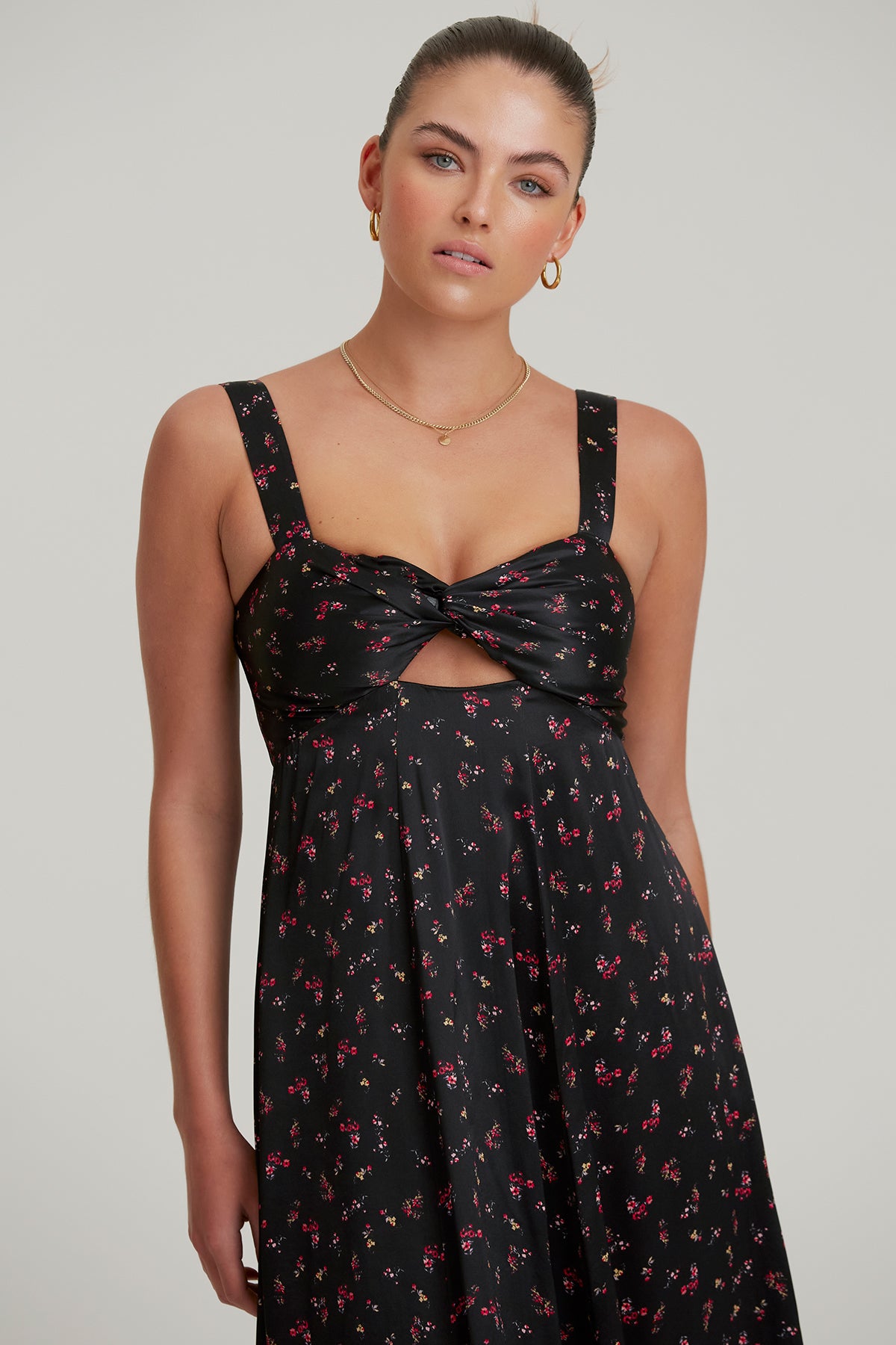 Finders - Zadie-Mavis Maxi Dress - Black Daisy