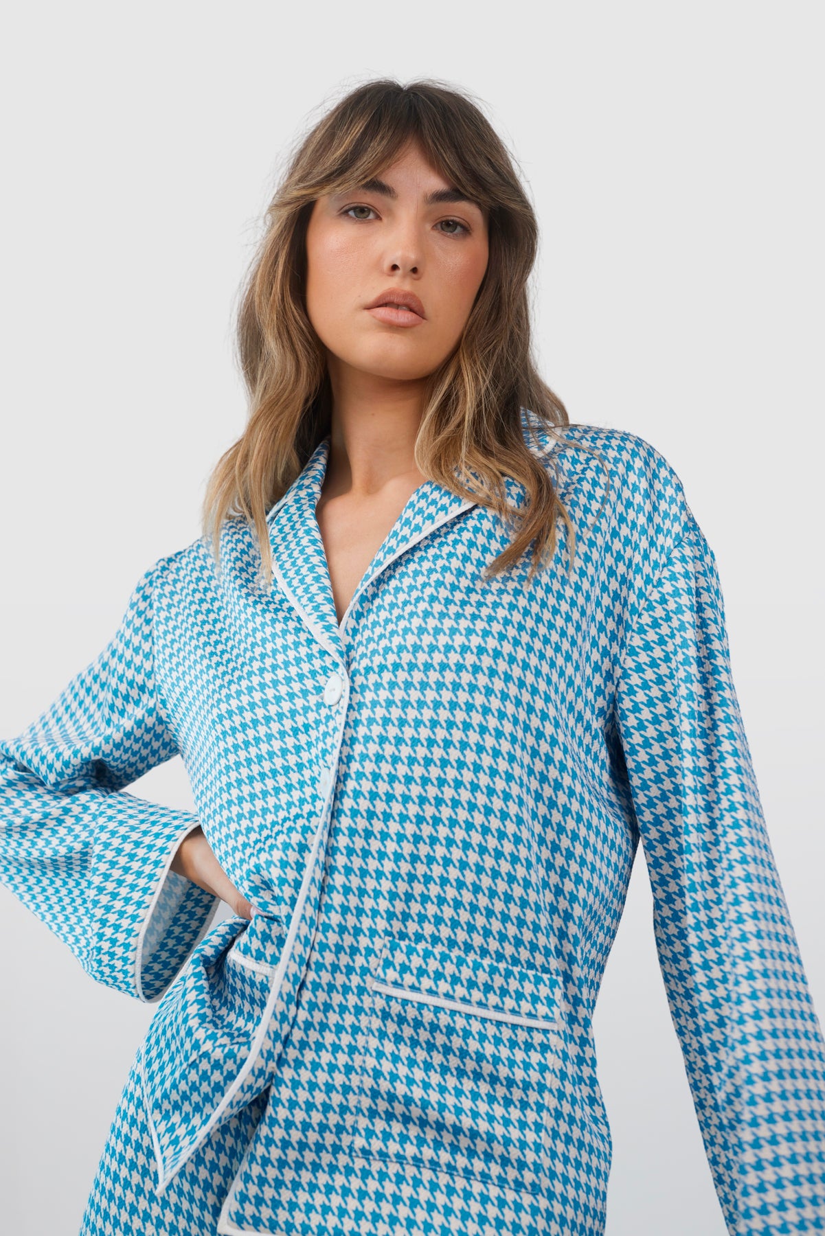 C/MEO Collective - Good For You Shirt - Blue Houndstooth