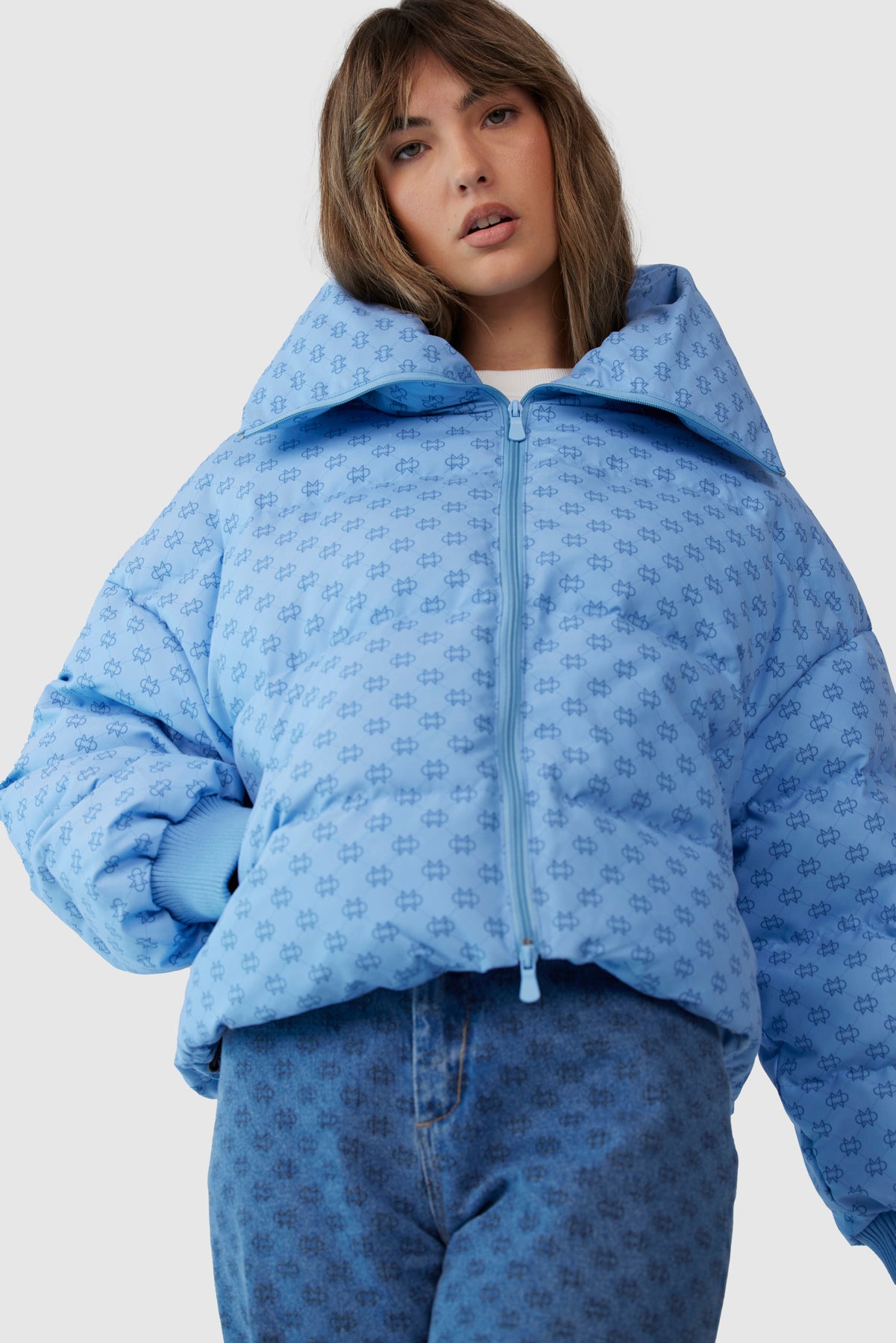 C/MEO Collective - Meet Me There Puffer - Blue Monogram