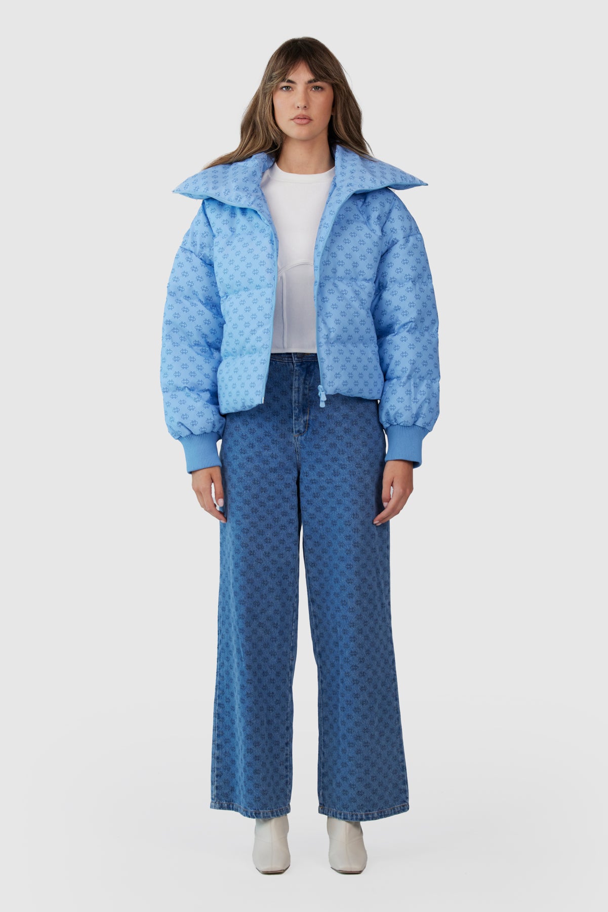 C/MEO Collective - Meet Me There Puffer - Blue Monogram