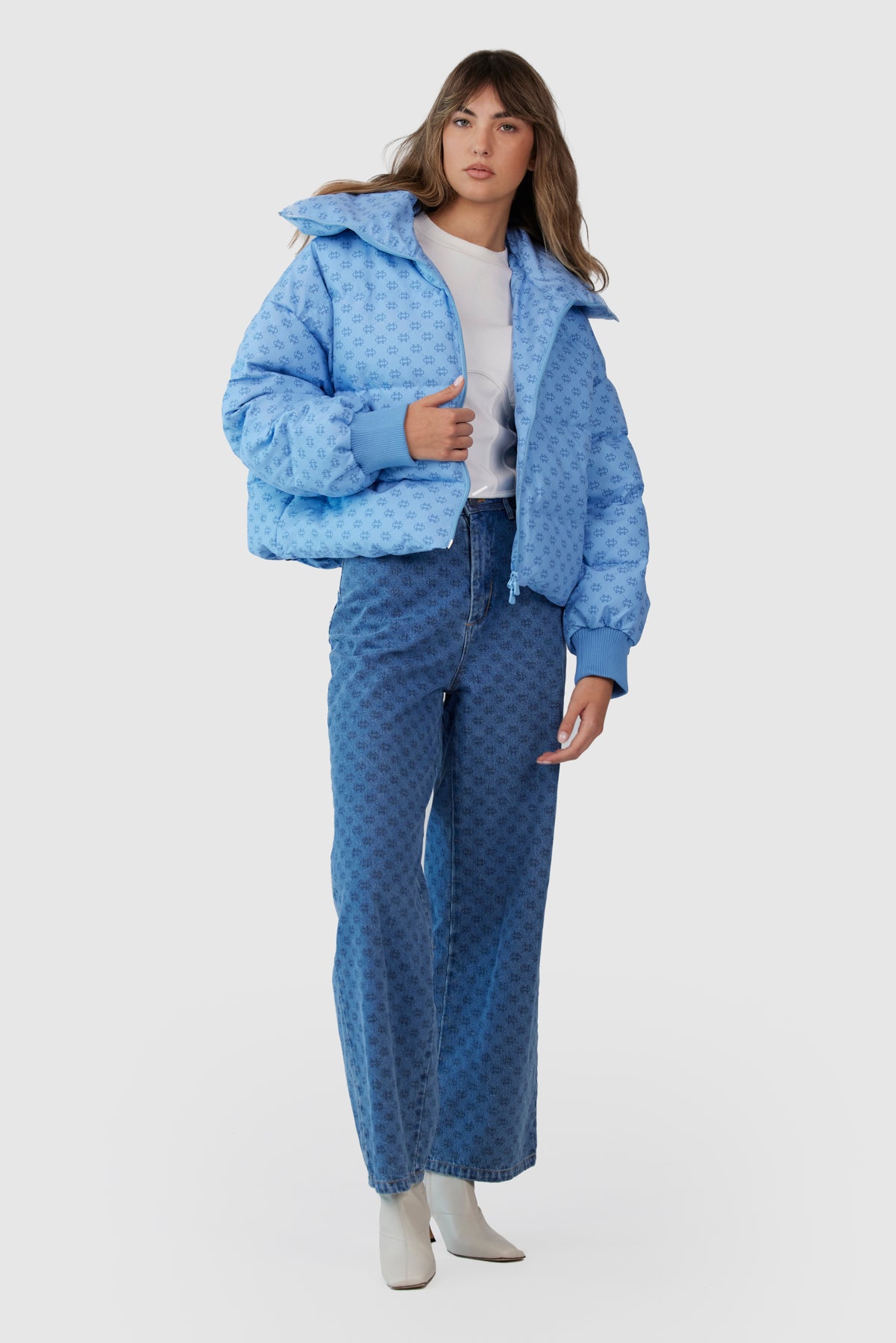 C/MEO Collective - Meet Me There Puffer - Blue Monogram