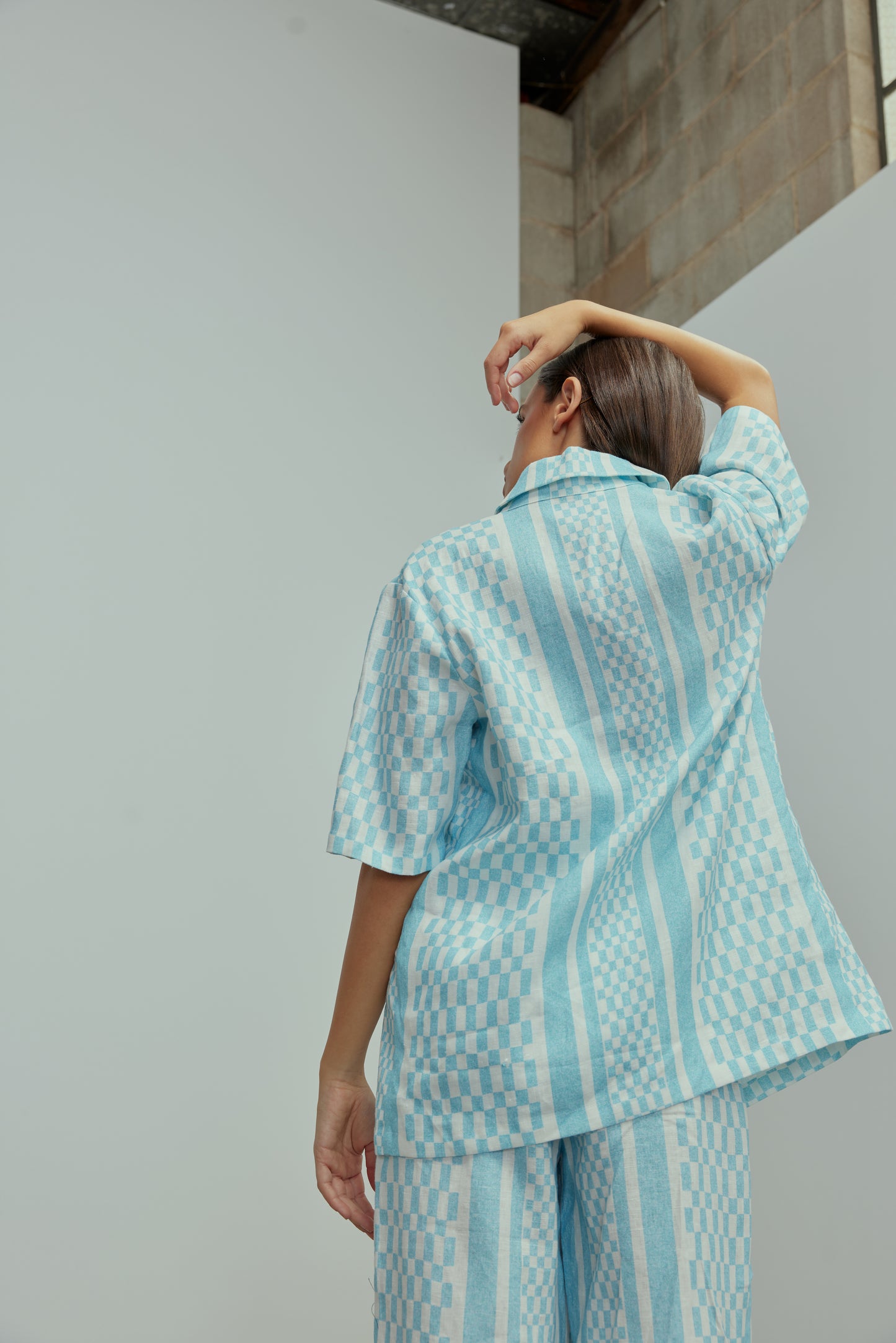 The Fifth Label - Vicinity Top - Azure Check