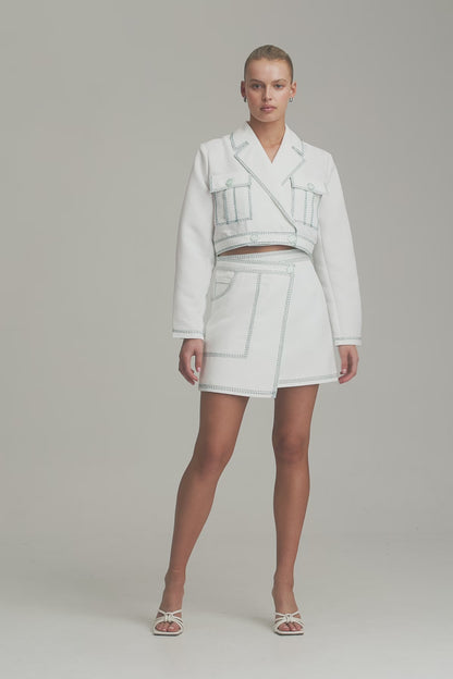 C/MEO Collective - Out Of Time Skirt - White