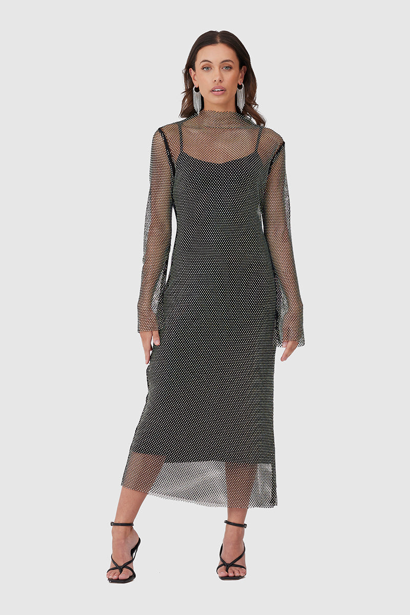 C/MEO Collective - Love Language Midi Dress - Black