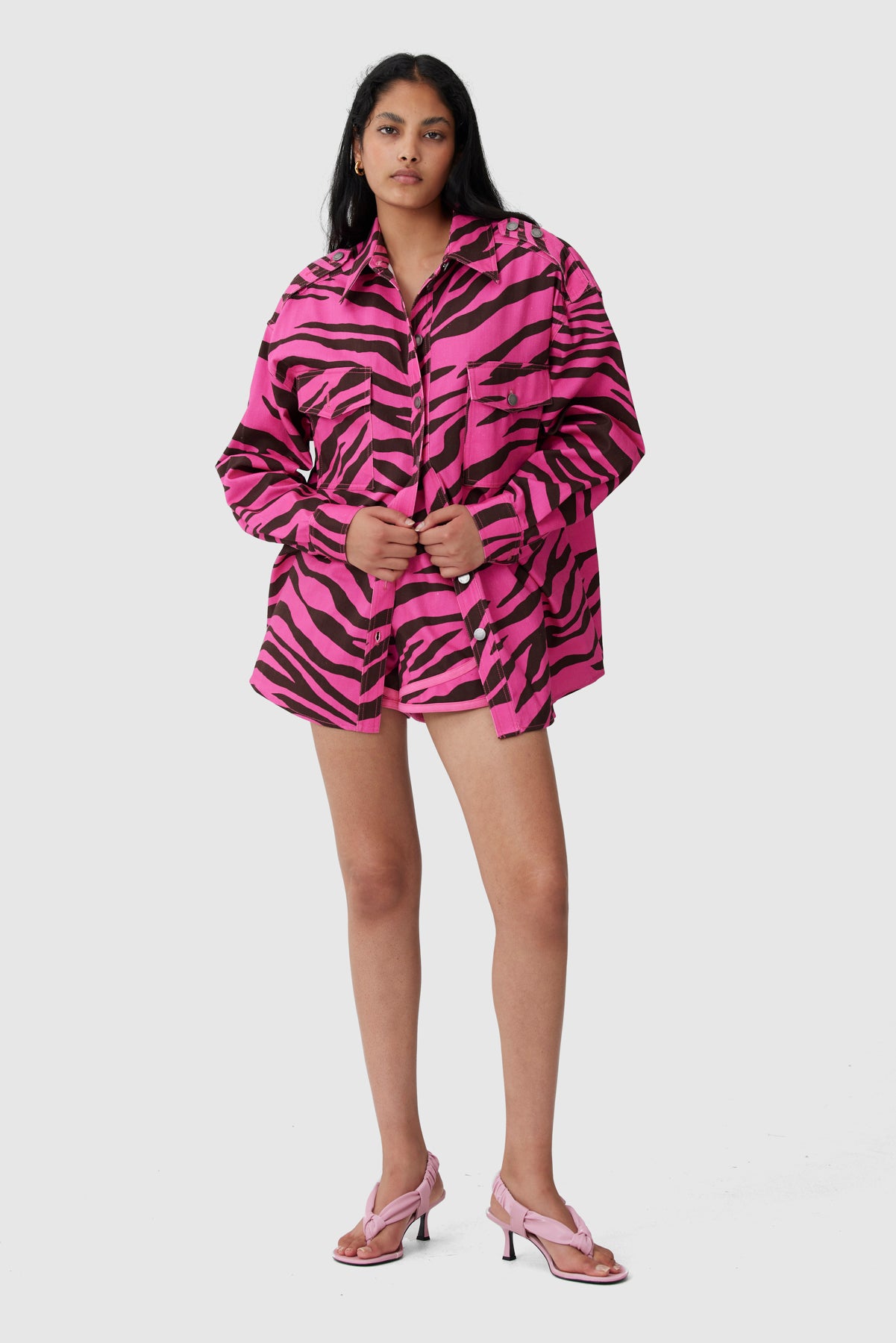 C/MEO Collective - Split Decision Shorts - Pink Animal Print