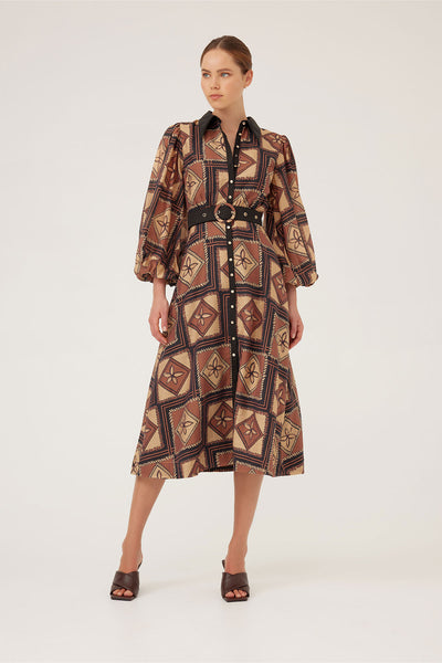 Warehouse snake best sale print dress