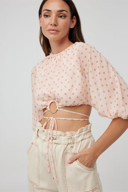 Keepsake - Breeze Top - Blush W Tan Spot