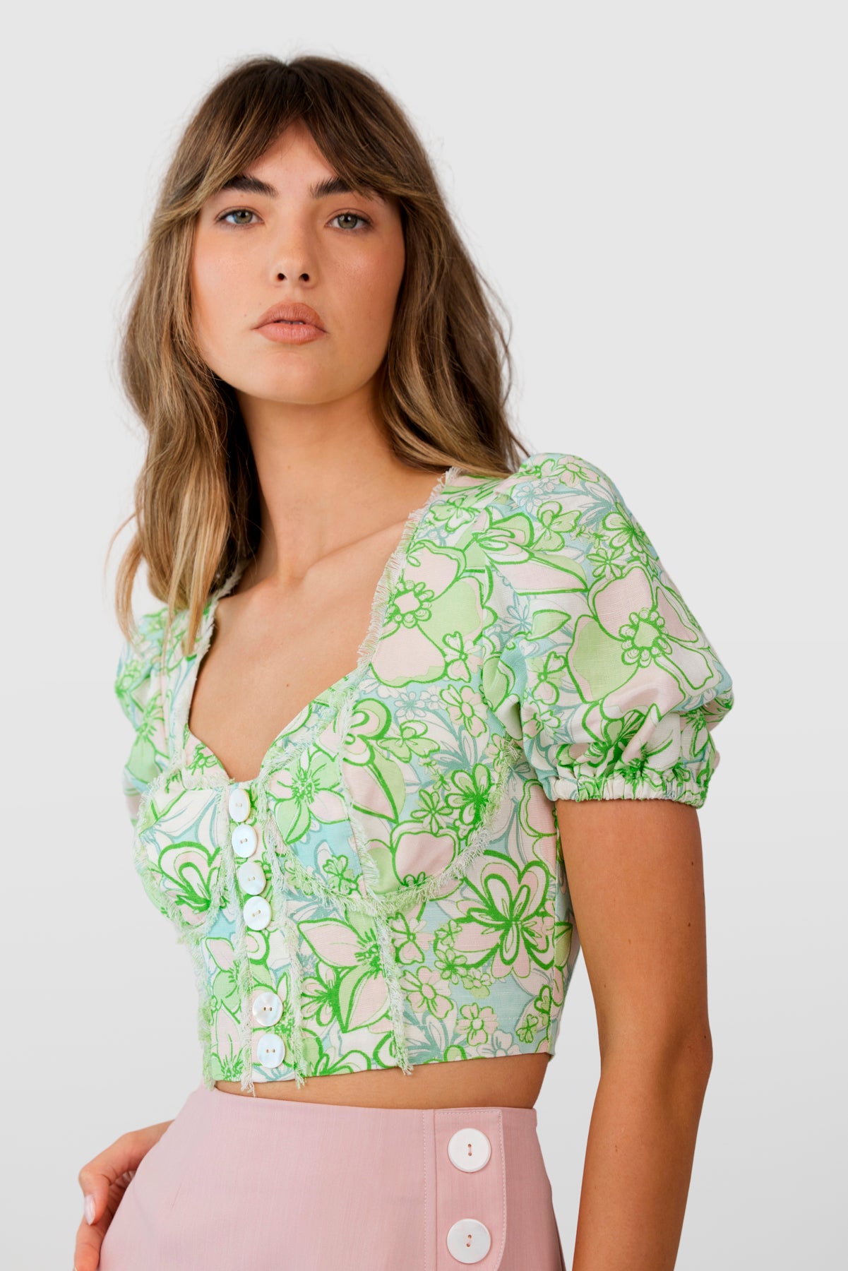 C/MEO Collective - Heat Wave Top - Apple Floral
