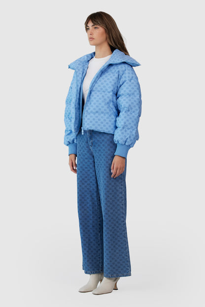 C/MEO Collective - Meet Me There Puffer - Blue Monogram