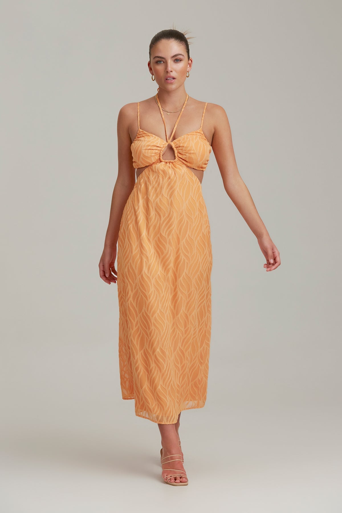 Finders - Gretel Midi Dress - Tangerine