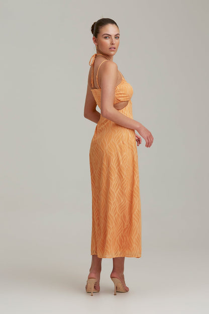 Finders - Gretel Midi Dress - Tangerine
