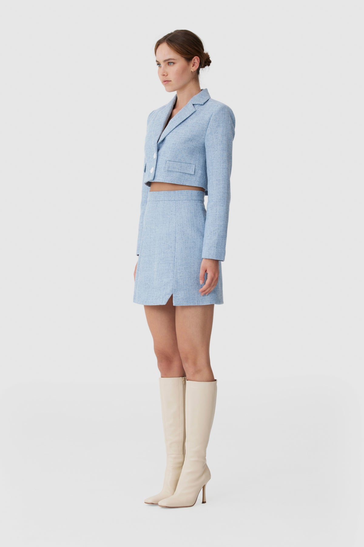 Keepsake - Winona Mini Skirt - Slate Blue