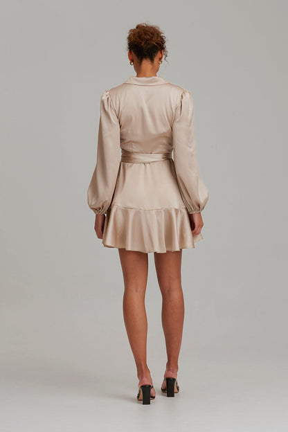 Keepsake - Milan-Kennedy Ls Mini Dress - Oatmeal