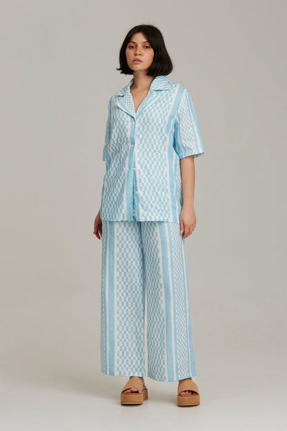 The Fifth Label - Vicinity Top - Azure Check