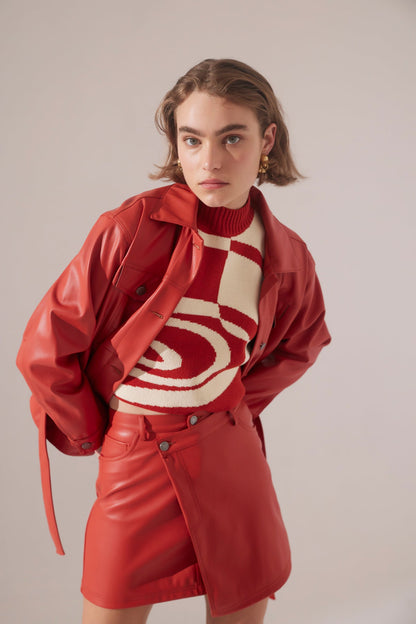 C/MEO Collective - Under Control Pu Skirt - Paprika